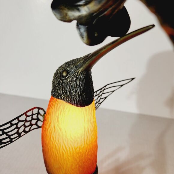 Hummingbird Bedside Lamp Night Light Decorative Resin 2004 Amber Bronze *Read - Picture 8 of 16